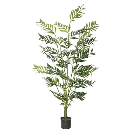 Vickerman 7 ft. Potted Fiddle Tree Leaves - Green TB170484